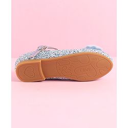 Pine Kids Ballerinas with Velcro & Buckle Closure Bow Applique - Golden