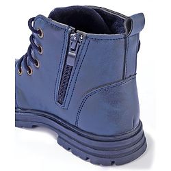 Pine Kids Winter Boots with Lace Up Closure -  Blue