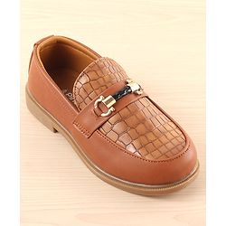 Pine Kids Slip On Party Wear Loafers - Brown