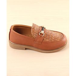 Pine Kids Slip On Party Wear Loafers - Brown