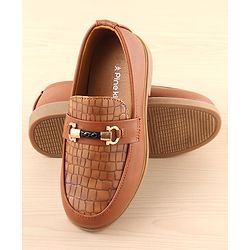 Pine Kids Slip On Party Wear Loafers - Brown