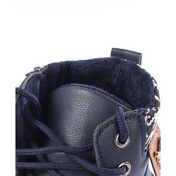 Pine Kids Winter Boots with Lace Up Closure - Blue
