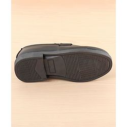 Pine Kids Slip On Party Wear Shoes with Applique - Black