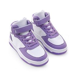 Pine Kids Sneaker with Velcro Closure - White & Purple