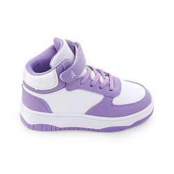 Pine Kids Sneaker with Velcro Closure - White & Purple