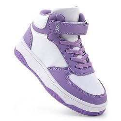 Pine Kids Sneaker with Velcro Closure - White & Purple