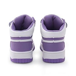 Pine Kids Sneaker with Velcro Closure - White & Purple