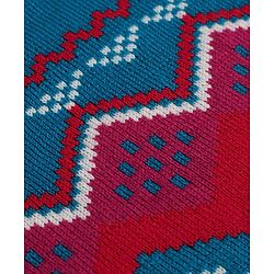 Pine Kids Knitted Full Sleeves Pullover Sweater with Chevron Design - Multicolour