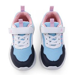 Pine Kids Sneaker with Lace up & Velcro Closure - Blue & Pink