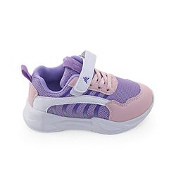 Pine Kids Sneaker with Lace up & Velcro Closure - Blue & Pink