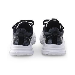 Pine Kids Sneaker with Lace up & Velcro Closure - Black