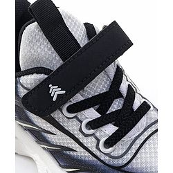 Pine Kids Sneaker with Lace up & Velcro Closure - Black