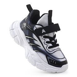 Pine Kids Sneaker with Lace up & Velcro Closure - Black