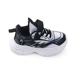 Pine Kids Sneaker with Lace up & Velcro Closure - Black