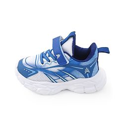 Pine Kids Sneaker with Lace up & Velcro Closure - Black
