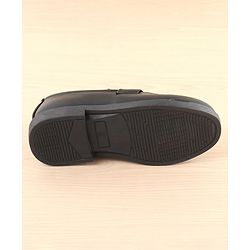 Pine Kids Slip On Loafers with  Checkered Design - Black