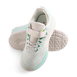 Pine Kids Sneakers with Velcro Closure - White & Green