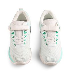 Pine Kids Sneakers with Velcro Closure - White & Green