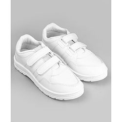 Pine Kids Non Lace School Shoes - White