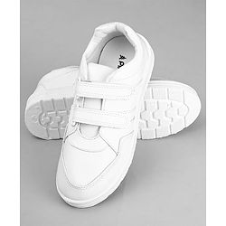 Pine Kids Non Lace School Shoes - White
