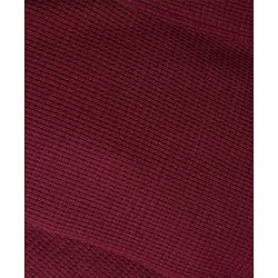 Pine Kids Knit Fill Sleeves Solid Colour Hooded Bath Robe with Pockets - Maroon