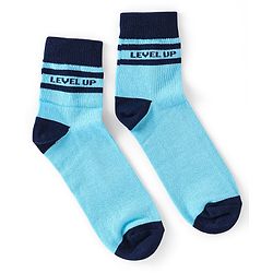 Pine Kids Knitted Silvadur Antimicrobial Ankle Length Text Design Socks Pack of 3 ( Color May Vary  )