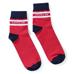 Pine Kids Knitted Silvadur Antimicrobial Ankle Length Text Design Socks Pack of 3 ( Color May Vary  )