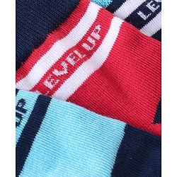 Pine Kids Knitted Silvadur Antimicrobial Ankle Length Text Design Socks Pack of 3 ( Color May Vary  )