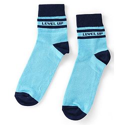 Pine Kids Knitted Silvadur Antimicrobial Ankle Length Text Design Socks Pack of 3 ( Color May Vary  )
