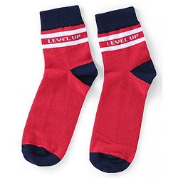 Pine Kids Knitted Silvadur Antimicrobial Ankle Length Text Design Socks Pack of 3 ( Color May Vary  )