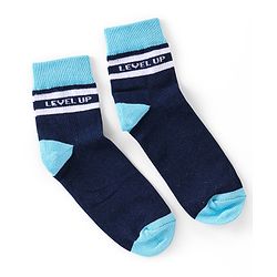 Pine Kids Knitted Silvadur Antimicrobial Ankle Length Text Design Socks Pack of 3 ( Color May Vary  )