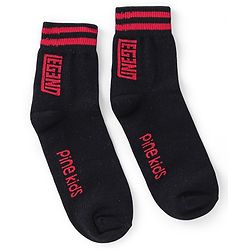 Pine Kids Knitted Silvadur Antimicrobial Ankle Length Text Design Socks Pack of 3 ( Color May Vary  )