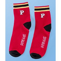 Pine Kids Cotton Knit Ankle Length  Design Socks - Pack of 3 ( Color May Vary )