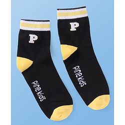 Pine Kids Cotton Knit Ankle Length  Design Socks - Pack of 3 ( Color May Vary )