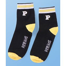 Pine Kids Cotton Knit Ankle Length  Design Socks - Pack of 3 ( Color May Vary )