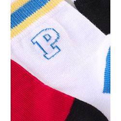Pine Kids Cotton Knit Ankle Length  Design Socks - Pack of 3 ( Color May Vary )