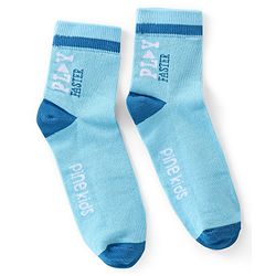 Pine Kids Knitted Silvadur Antimicrobial Ankle Length Text Design Socks Pack of 3 ( Color May Vary  )