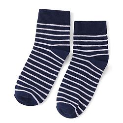 Pine Kids Ankle Length Silvadur Antimicrobial Striped &  Logo Designed Socks Pack of 3 (Colour May Vary)