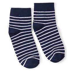Pine Kids Ankle Length Silvadur Antimicrobial Striped &  Logo Designed Socks Pack of 3 (Colour May Vary)