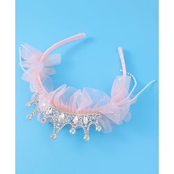 Pine Kids Free Size Hair Bands With  Applique -  Pink