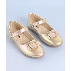 Pine Kids Ballerinas with Velcro Closure - Golden