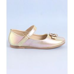 Pine Kids Ballerinas with Velcro Closure - Golden