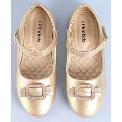 Pine Kids Ballerinas with Velcro Closure - Golden