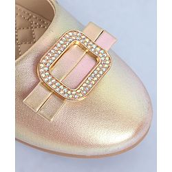 Pine Kids Ballerinas with Velcro Closure - Golden