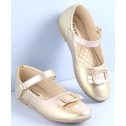 Pine Kids Ballerinas with Velcro Closure - Golden