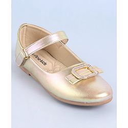 Pine Kids Ballerinas with Velcro Closure - Golden