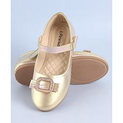 Pine Kids Ballerinas with Velcro Closure - Golden