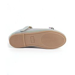 Pine Kids Bow & Glitter Detailing  Ballerinas with Velcro Closure - Light Blue