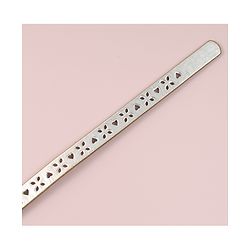 Pine Kids Free Size Belt with Heart Buckle & Design - Golden