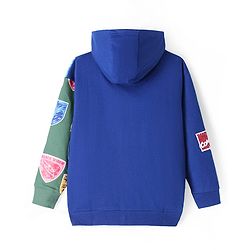 Pine Kids Marvel Terry Knit Full Sleeves Hooded Sweatjacket With Avengers Graphics - Blue